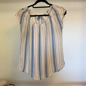 LC Lauren Conrad Pleat Neck Blouse